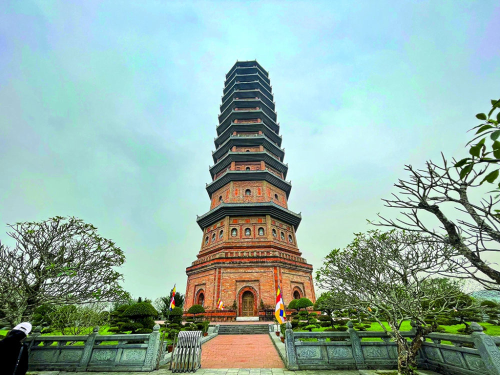 The Stupa is surrounded by lush greenery and offers a tranquil space for personal reflection and prayer